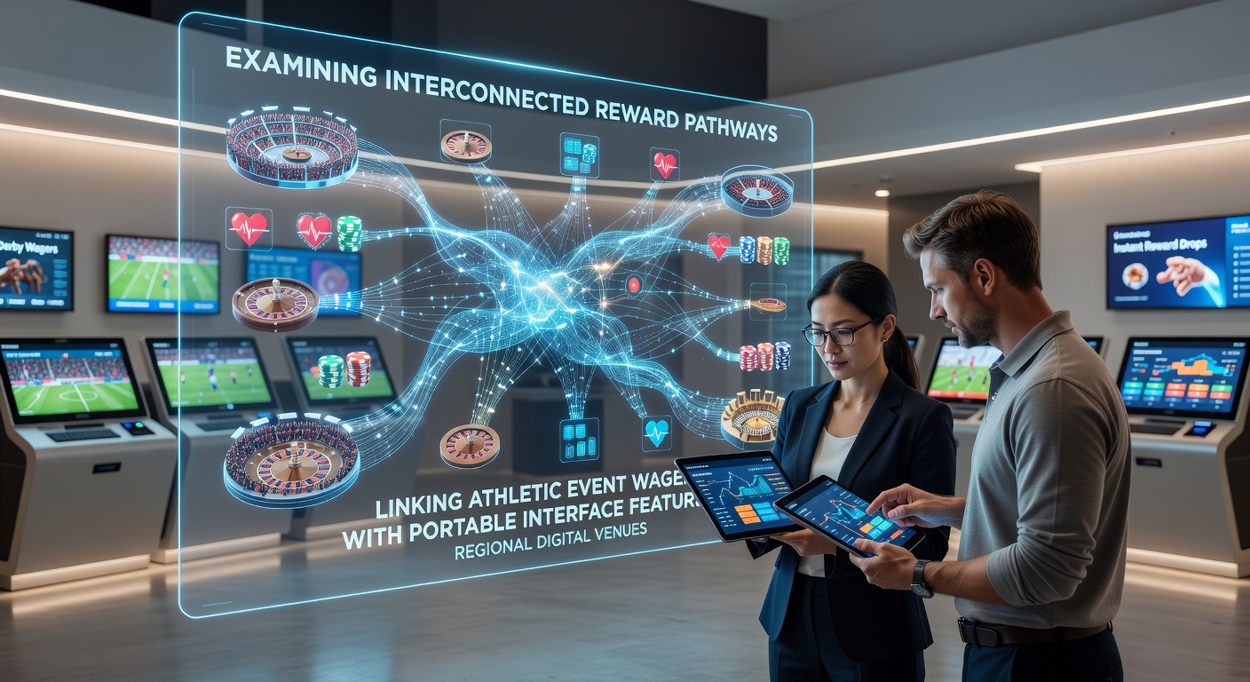 Mobile app interface showing interconnected sports betting rewards and portable gaming features in regional digital venues