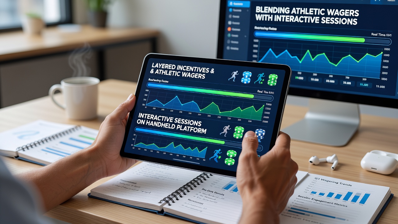 User reviewing layered bonus progress on a smartphone screen during a live sports event and casino session